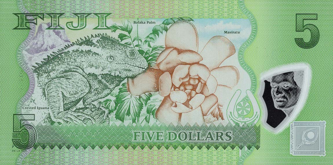 Back of Fiji p115a: 5 Dollars from 2013
