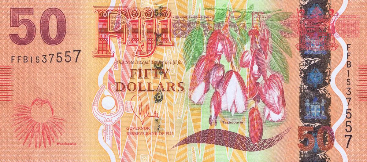 Front of Fiji p118a: 50 Dollars from 2013