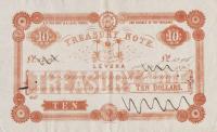 p16r from Fiji: 10 Dollars from 1872