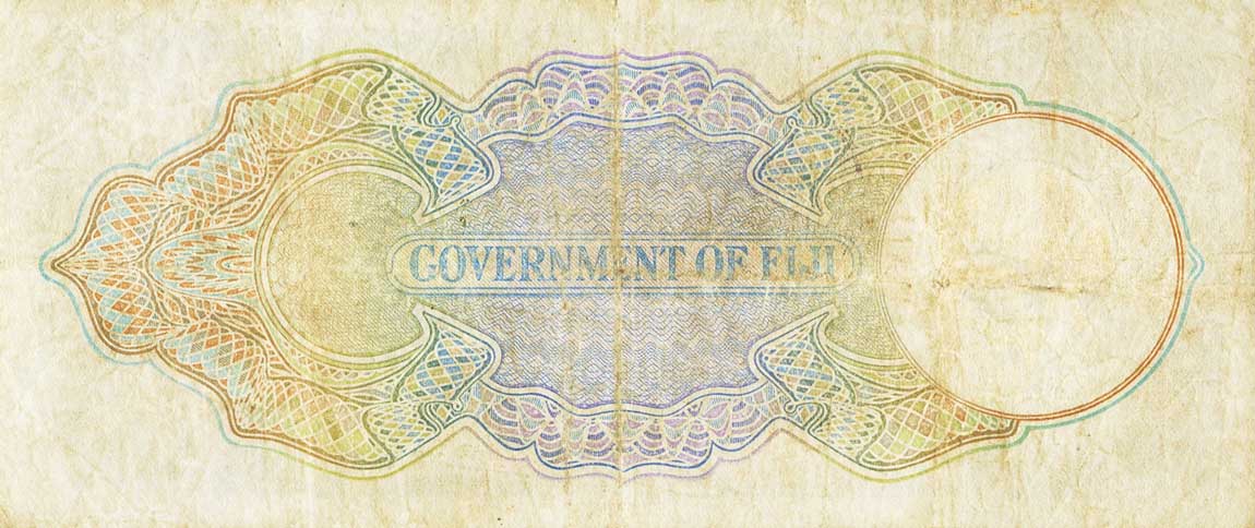 Back of Fiji p31c: 5 Shillings from 1935