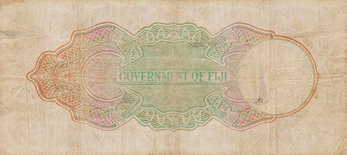 Back of Fiji p33a: 1 Pound from 1934