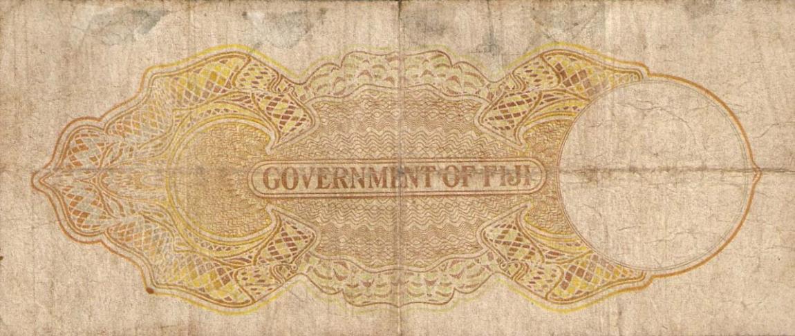 Back of Fiji p37d: 5 Shillings from 1941