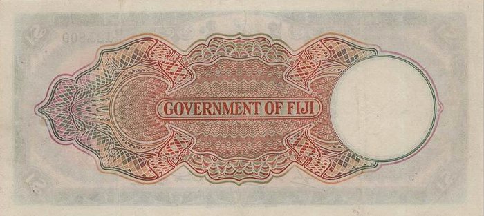Back of Fiji p40c: 1 Pound from 1948