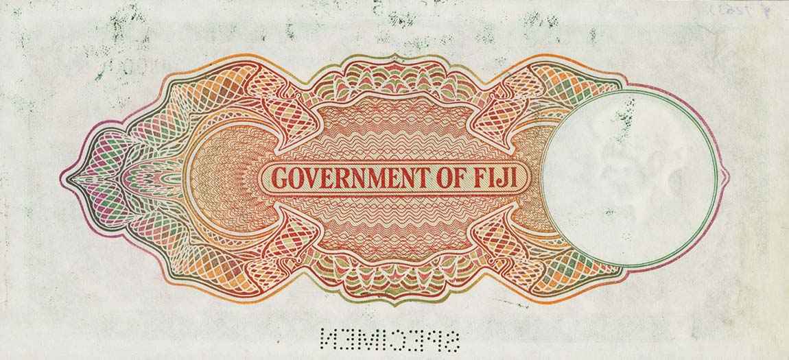 Back of Fiji p40s: 1 Pound from 1941