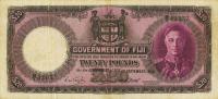 p43d from Fiji: 20 Pounds from 1948