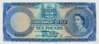 p55a from Fiji: 10 Pounds from 1954