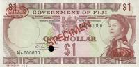p65s4 from Fiji: 1 Dollar from 1971