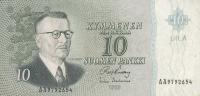 p104a from Finland: 10 Markkaa from 1963