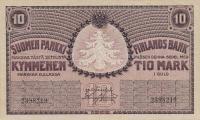 p10a from Finland: 10 Markkaa from 1909