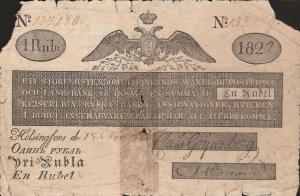 pA27a from Finland: 1 Ruble from 1822