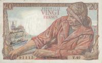Gallery image for France p100c: 20 Francs
