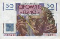 Gallery image for France p127b: 50 Francs from 1947