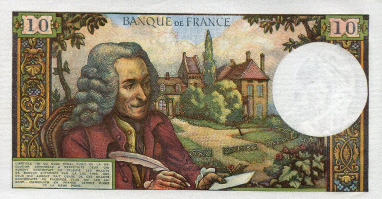 Back of France p147b: 10 Francs from 1966