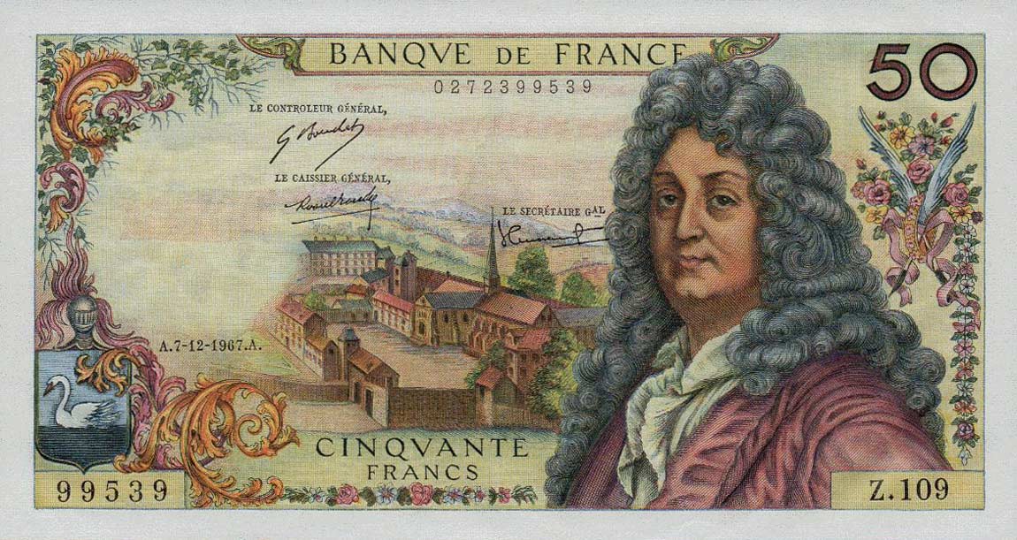 Front of France p148c: 50 Francs from 1967