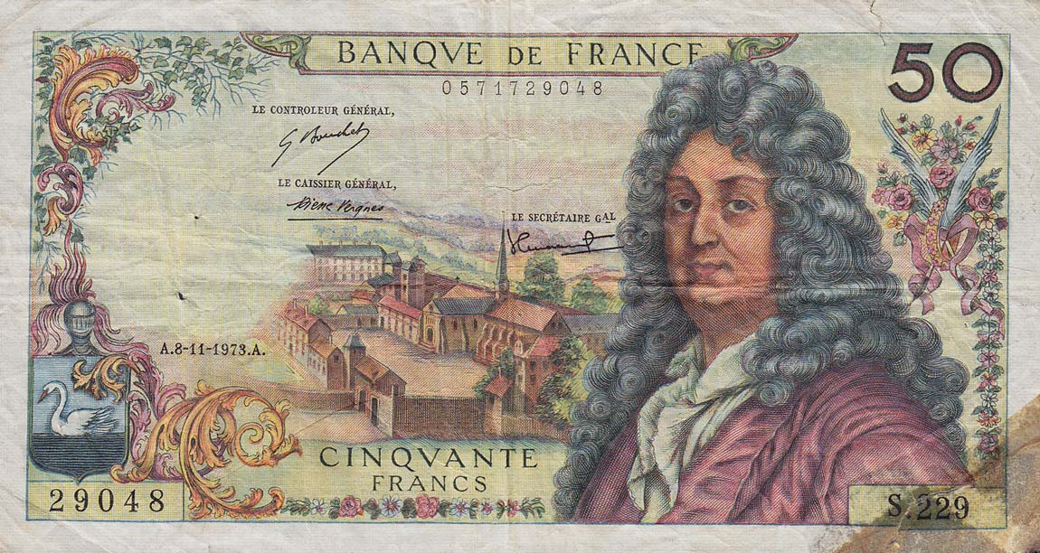 Front of France p148d: 50 Francs from 1971