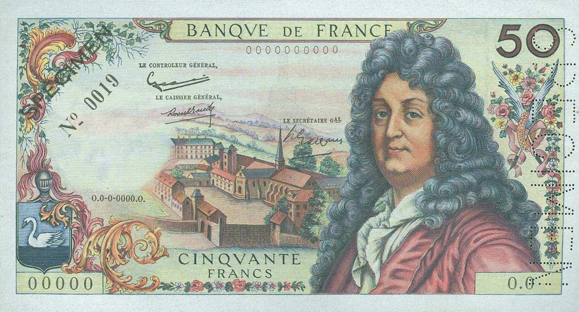 Front of France p148s: 50 Francs from 1962