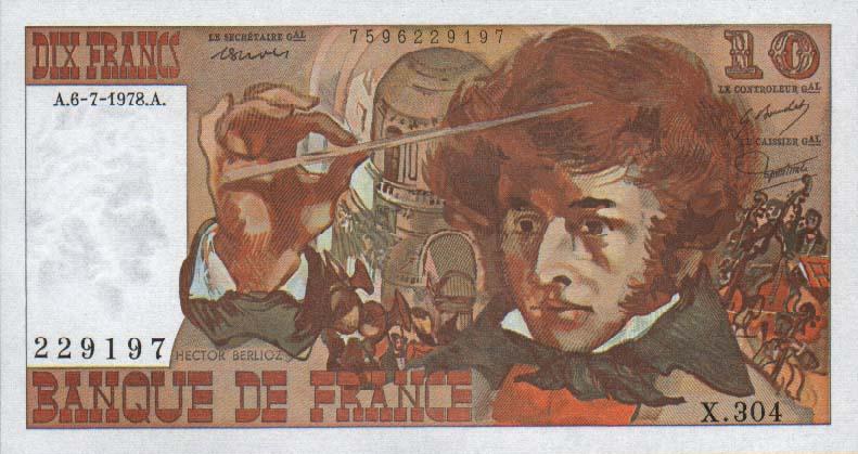 Front of France p150c: 10 Francs from 1976