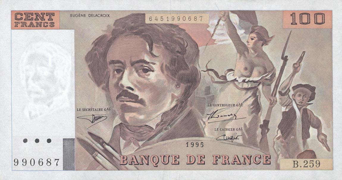 Front of France p154h: 100 Francs from 1994