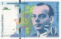 p157a from France: 50 Francs from 1992