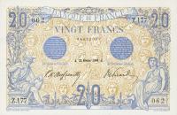 p68a from France: 20 Francs from 1906
