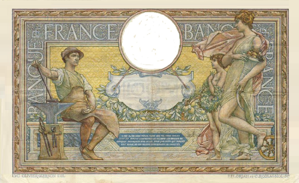 Back of France p69: 100 Francs from 1908