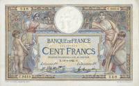 p71c from France: 100 Francs from 1922