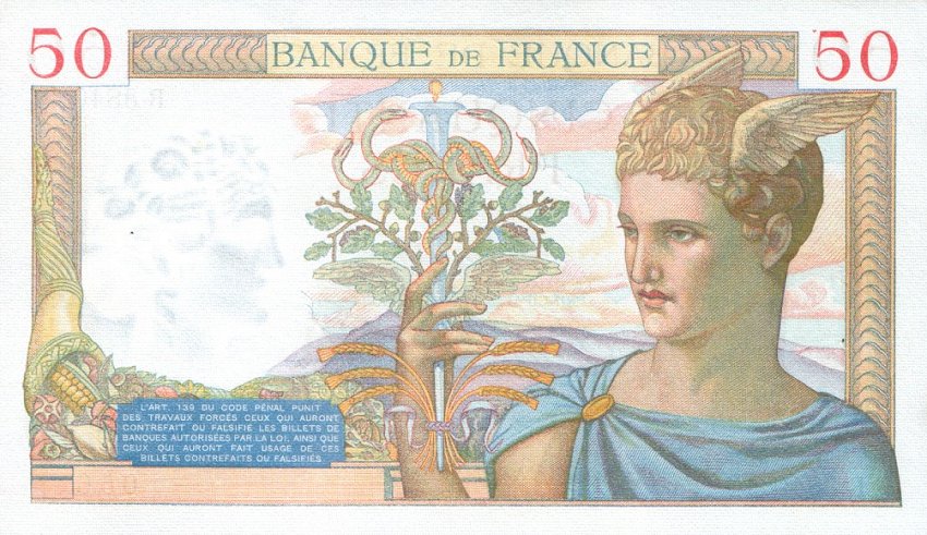 Back of France p81: 50 Francs from 1934
