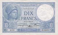 p84a from France: 10 Francs from 1939