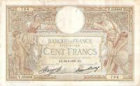 p86a from France: 100 Francs from 1937
