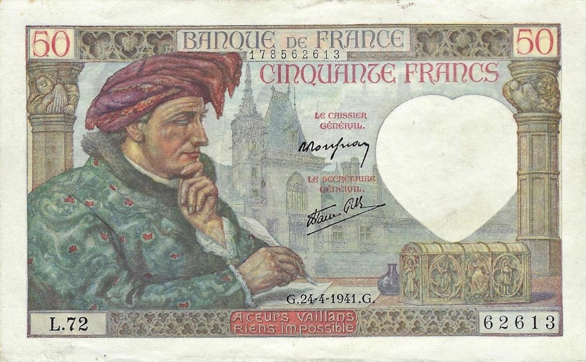 Front of France p93: 50 Francs from 1940