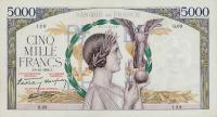 Gallery image for France p97a: 5000 Francs from 1938