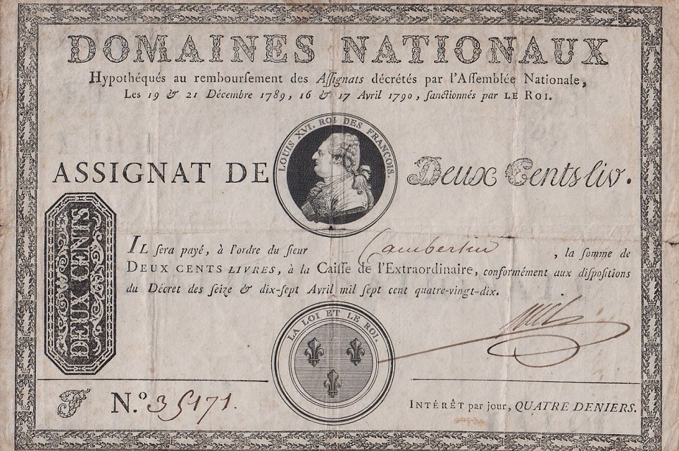 Front of France pA28b: 200 Livres from 1789