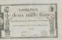 pA81 from France: 2000 Francs from 1795