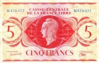 Gallery image for French Equatorial Africa p10a: 5 Francs