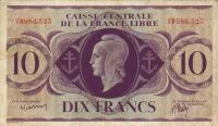 p11a from French Equatorial Africa: 10 Francs from 1941