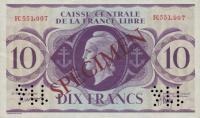 p11s from French Equatorial Africa: 10 Francs from 1941