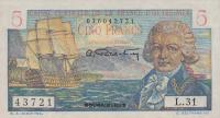 Gallery image for French Equatorial Africa p20B: 5 Francs