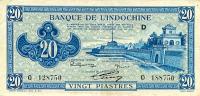p65 from French Indo-China: 20 Piastres from 1942