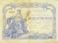 Gallery image for French Indo-China p24: 1 Dollar