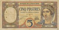 Gallery image for French Indo-China p49b: 5 Piastres
