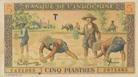 Gallery image for French Indo-China p75a: 5 Piastres