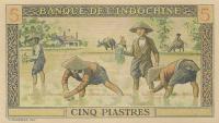 Gallery image for French Indo-China p75r: 5 Piastres