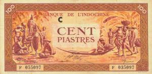 p66a from French Indo-China: 100 Piastres from 1942