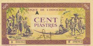 Gallery image for French Indo-China p67: 100 Piastres