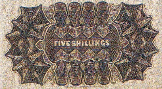 Back of Australia p1a: 5 Shillings from 1916