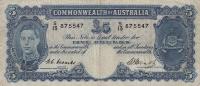 Gallery image for Australia p27c: 5 Pounds from 1949