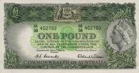 p30a from Australia: 1 Pound from 1953