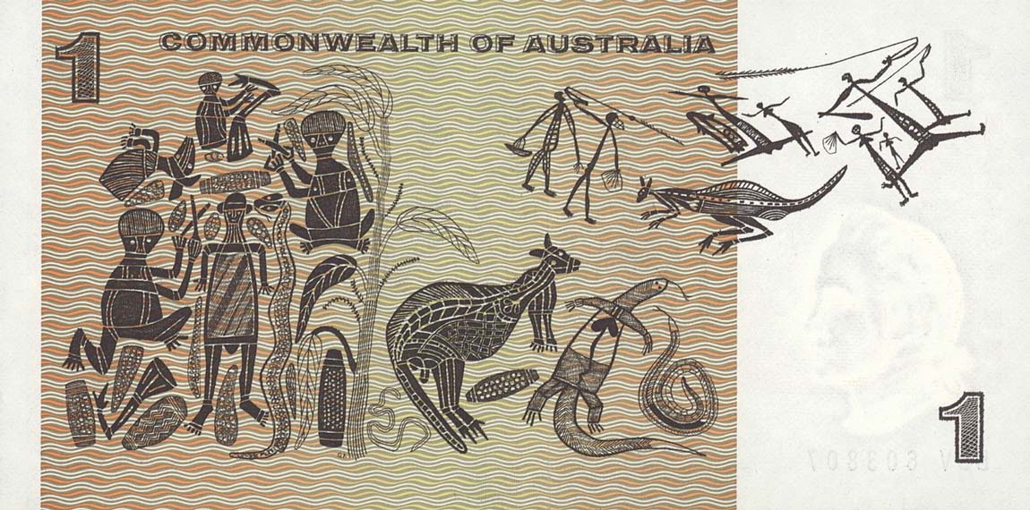 Back of Australia p37d: 1 Dollar from 1972