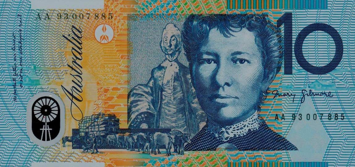 Back of Australia p52a: 10 Dollars from 1993