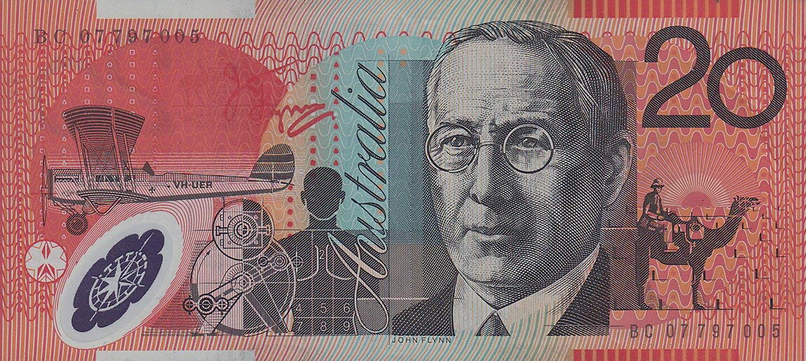 Back of Australia p59e: 20 Dollars from 2007